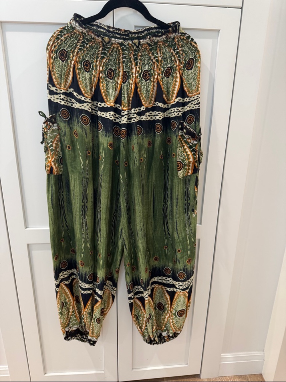 LF Green & Black Printed ankle Harem Pants
